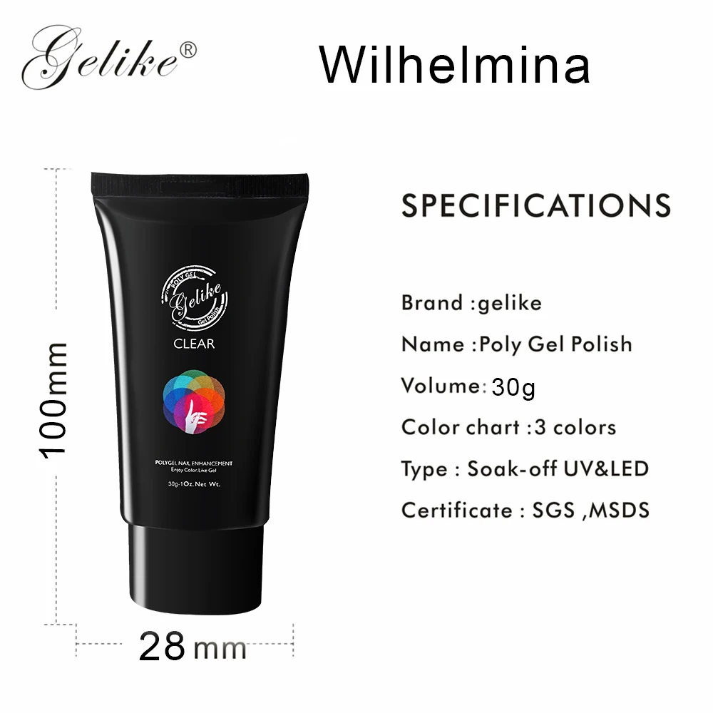Gelike поли гель ногтей наращивание поставщики для профессионалов Красота с
