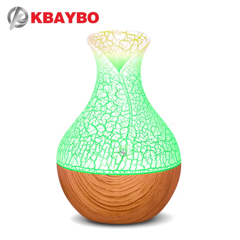 KBAYBO 130 мл, Мини USB увлажнитель воздуха, арома-диффузор масла, Эфирный арома-распылитель, фоггер, креативный кракль, 7 светодиодный цветов
