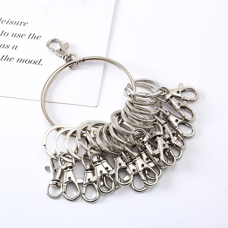 Металлический круглый брелок крючок персонализированный мастер DIY сплошной цвет