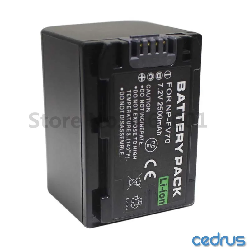 

Cedrus NP-FV70 NP FV70 Camera Battery For Sony HDR-CX230 HDR-CX150E HDR-CX170 CX300
