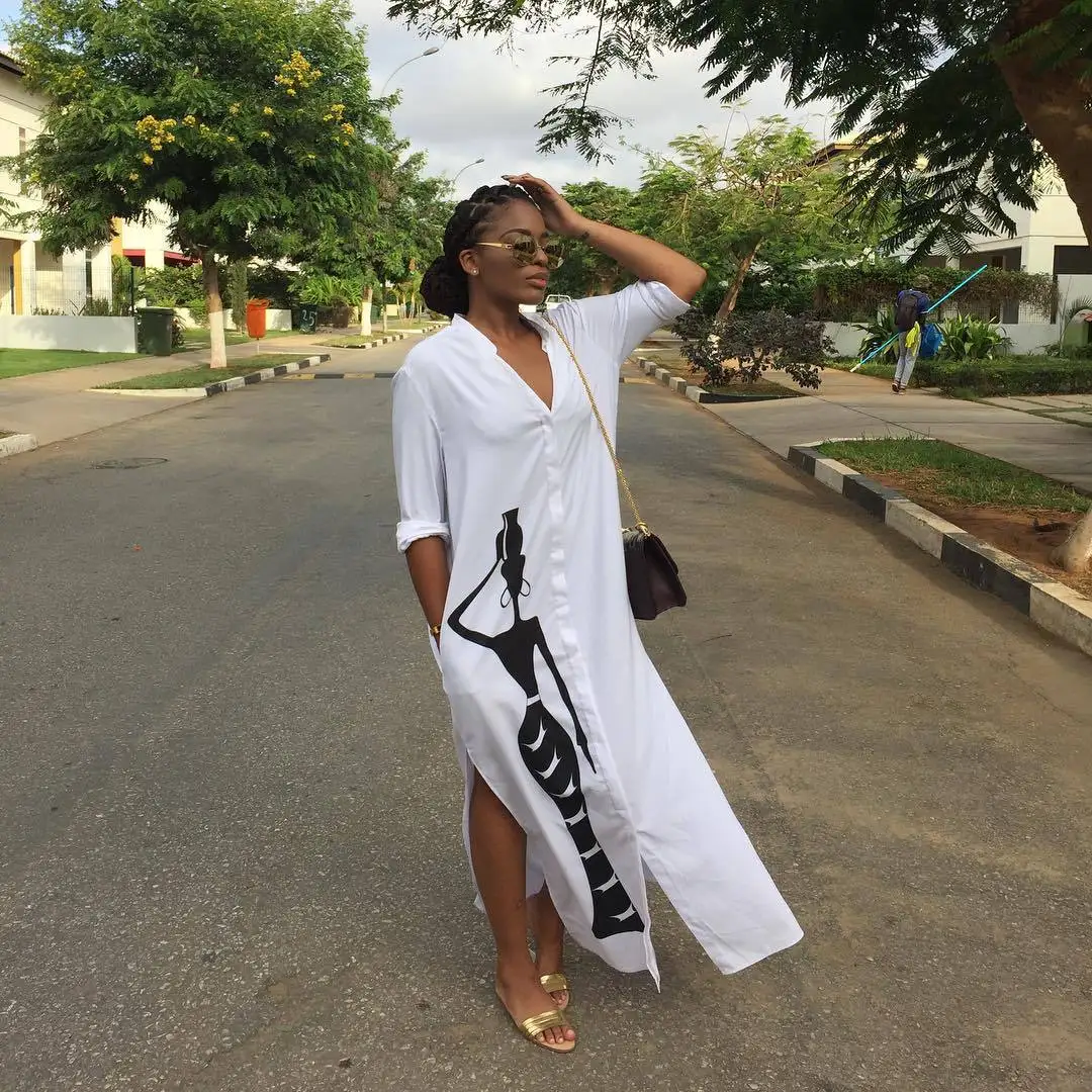 Женское платье с принтом зеленое черное средней длины рукавом весна лето 2019