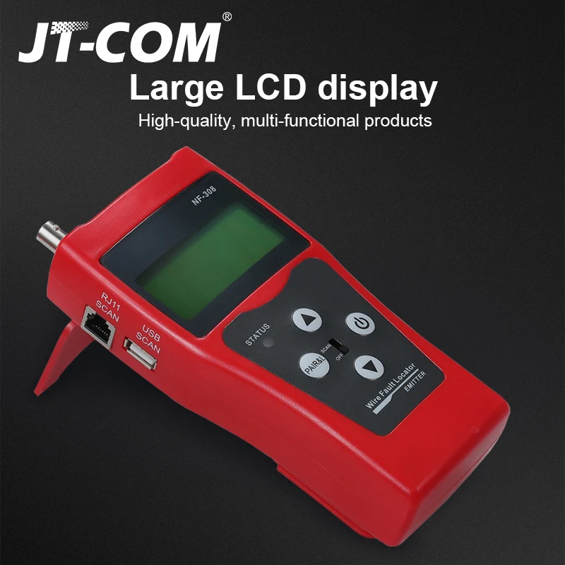 Network Monitoring Cable Tester NF-308 LCD Wire Fault Locator Wire Tracker RJ45 RJ11 Ethernet Cable Continuity Tester