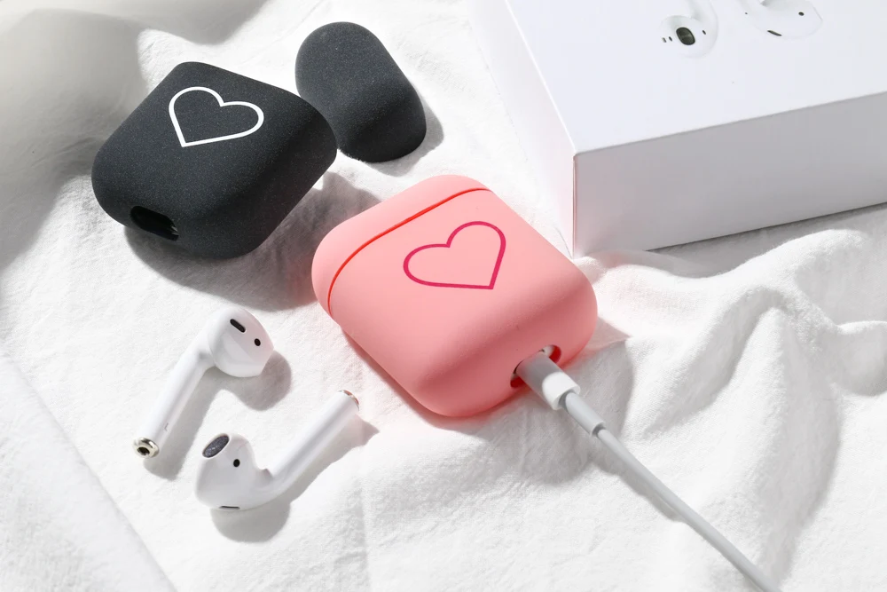 Чехол для Airpods чехол с милым сердечком чехол s Для Air Pods 1 2 чехол Bluetooth беспроводной защитный чехол для наушников на Airpods