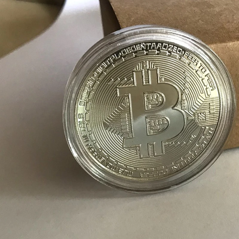 ZK20 Биткоин с чехлом коллекционный большой подарок битная монета сувенир