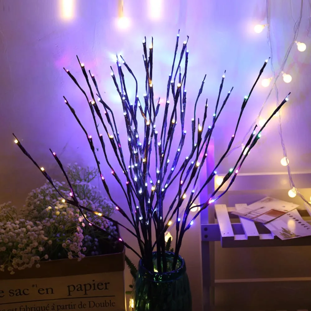 

LED Willow Branch Lamp Floral Lights 20 Bulbs decorations for home Christmas Party Garden Wedding Birthday Valentine' Day Gift