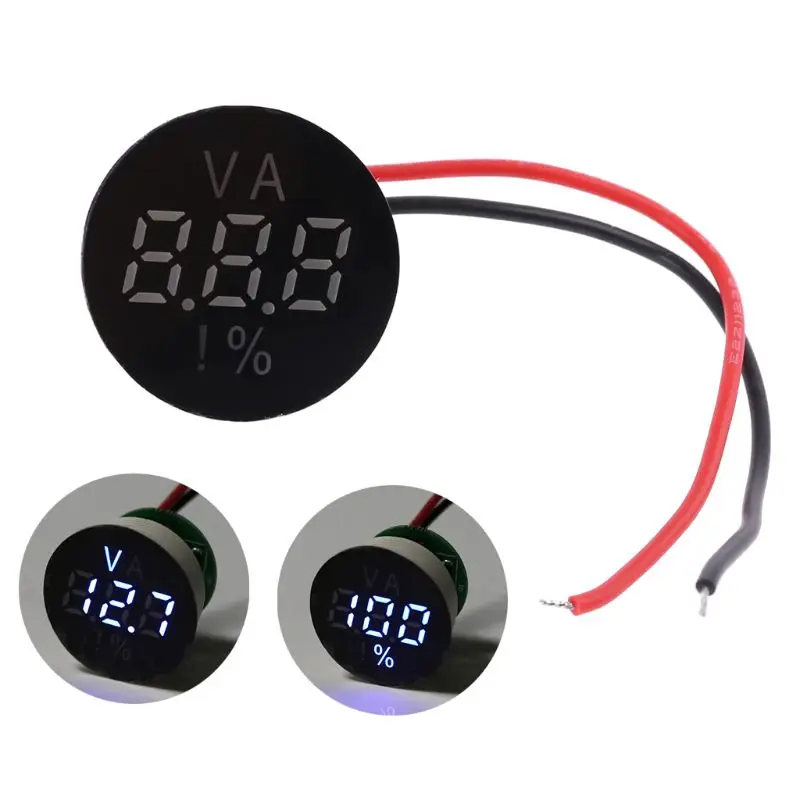 

Digital Voltage Indicator 2 Wires 12V 48V 120V Lithium Lead-acid Battery Tester