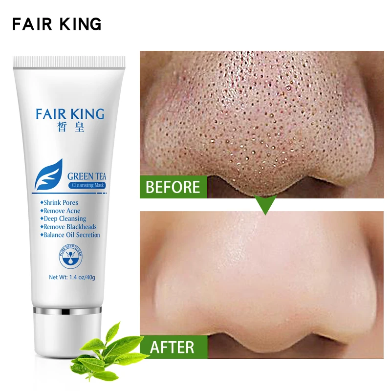 Зелёный чай носа угорь масла Управление грязи поры лица крем Ремонт выцветает