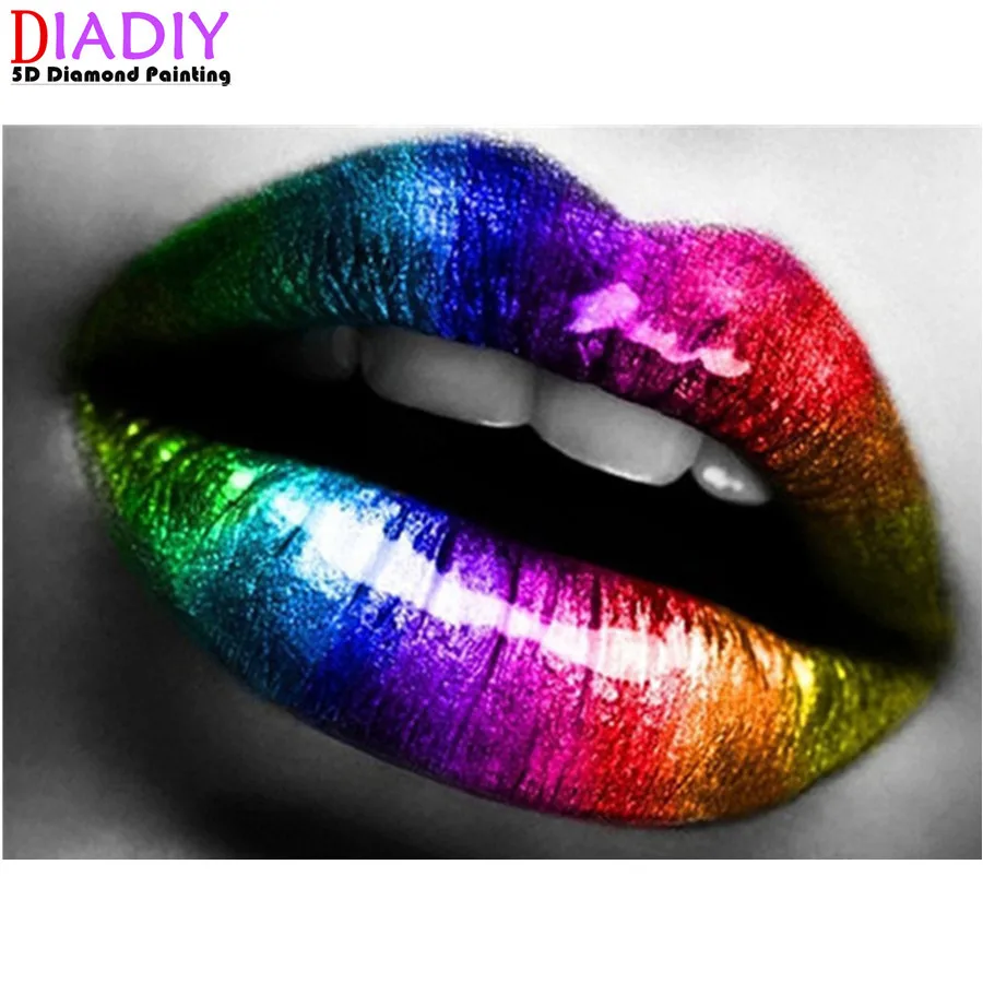 

DIY Diamond Painting 5D Eye Lips Full Square Embroidery Portrait Handmade Home Decor Diamond Art