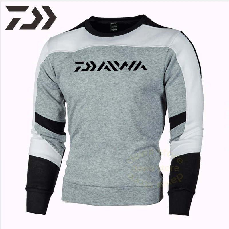 

New Daiwa Fishing Shirt Long Sleeve T Shirt In Fishing Clothing Autumn Men Patchwork Outdoor Hiking O-neck Fishing Wear Sports
