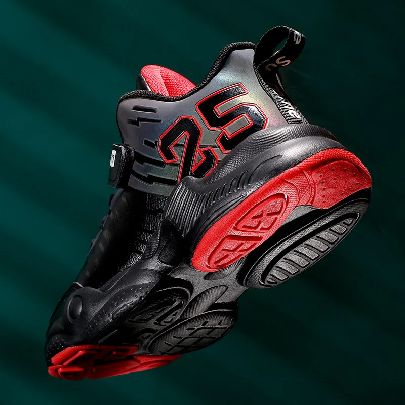 

Outdoor Sports Kids Sneakers New Style Boys Basketball Shoes Anti-skid Shoes Children Sport Trainer Shoes Basket Sport