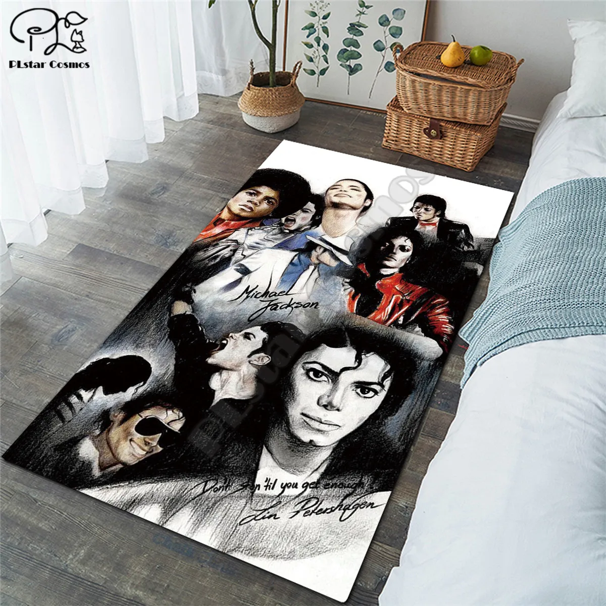 

Michael Jackson carpet Square Anti-Skid Area Floor Mat 3D Rug Non-slip Mat Dining Room Living Room Soft Bedroom Carpet style-03