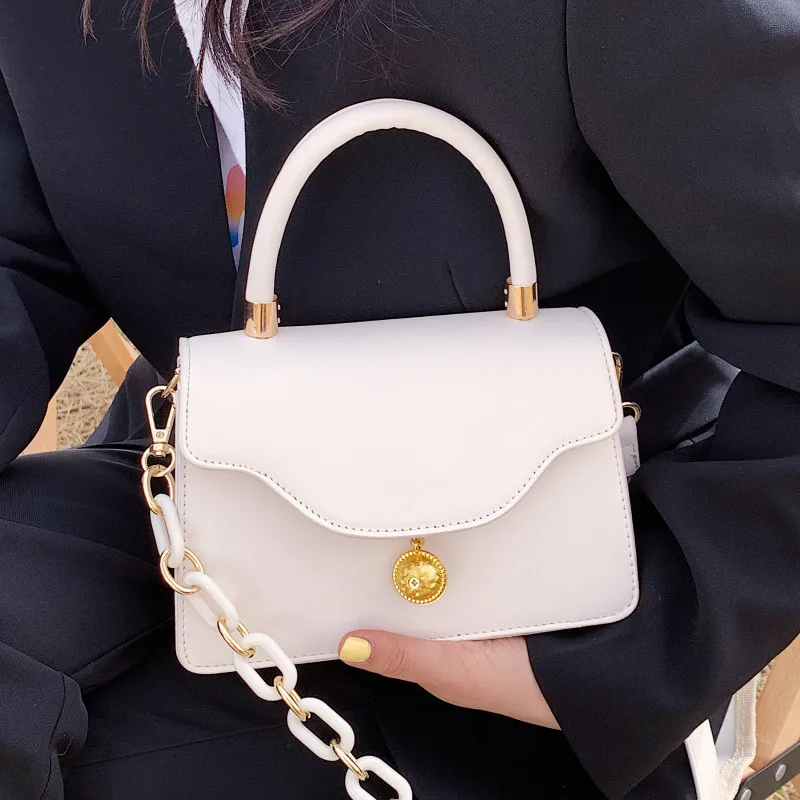 

Роскошные сумки на плечо с ручками для женщин, кожаная сумка через плечо с цепочкой, маленькая сумка-мессенджер с клапаном, женские брендовы...