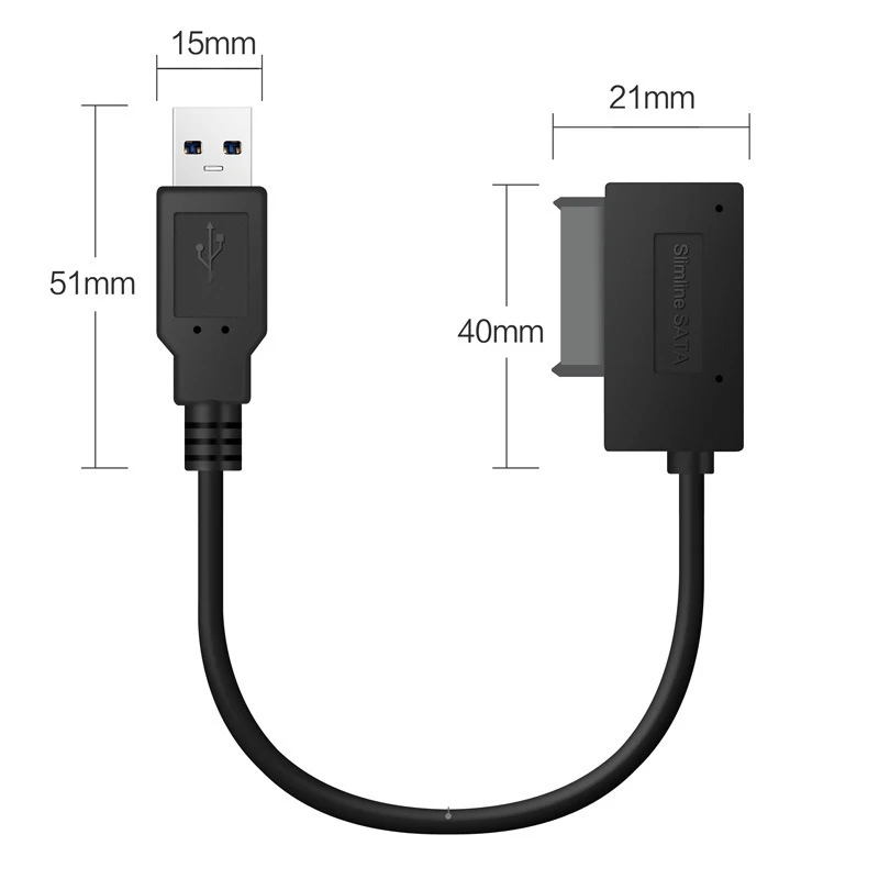 

2021 Hot Sale USB3.0 Mini Sata Ii 7 + 6 13Pin Adapter Converter Kabel Voor Laptop Cd/Dvd Rom Slimline Drive