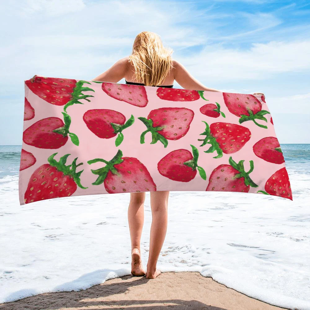 SOFTBATFY Colorful Lemon Strawberry Pineapple Beach Towel Yoga Mat Cover up Dropshipping |