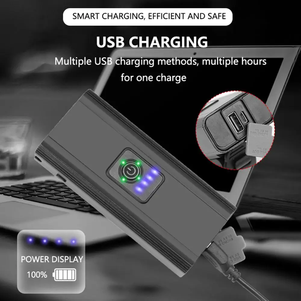 USB Перезаряжаемые велосипедный светильник 800 люмен 6 Режим Водонепроницаемый