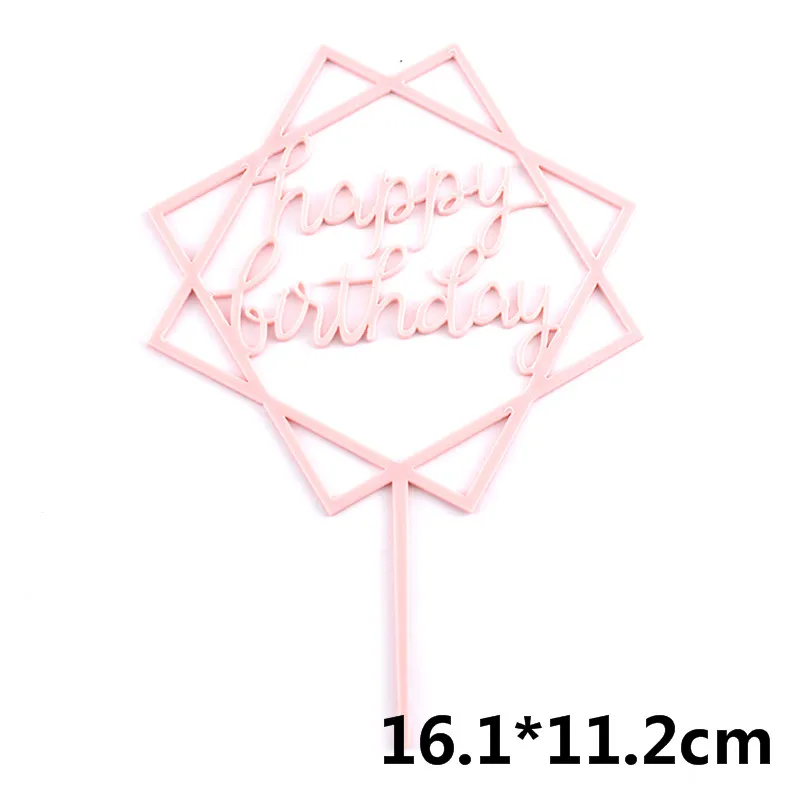 pink 3 Cakelove Белые Крылья Ангела торт комплект экстракласса счастливое украшение для торта ко дню рождения розовый Фламинго верхушка для торта украшения детский душ - Цвет: pink 3