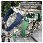 Ремешок резиновый для часов, браслет для часов Rolex Daytona GMT OYSTERFLEX DEEPSEA Submariner, 20 мм 21 мм