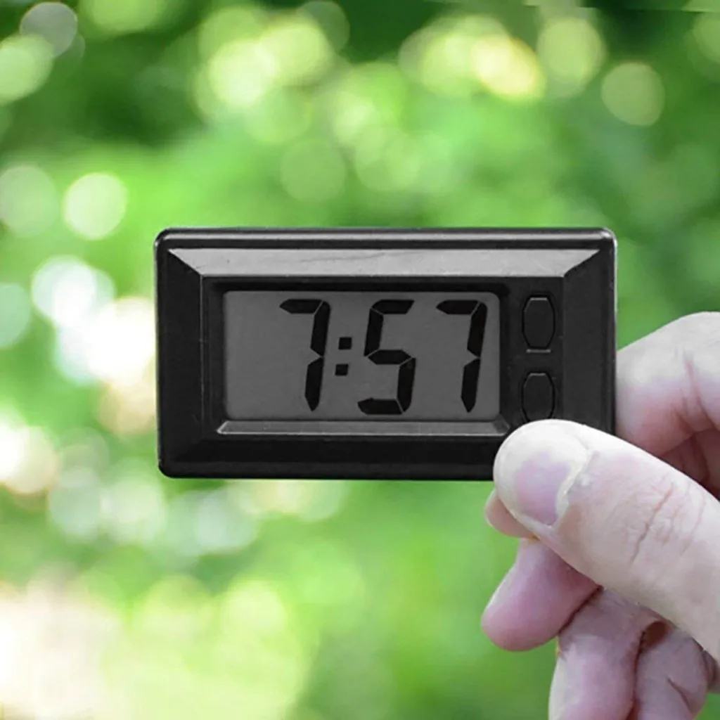 Mini Ultra-Thin LCD Clock Auto Car Truck Dashboard Date Time Calendar Stick Large Screen Digital Display 19OCT8 | Дом и сад