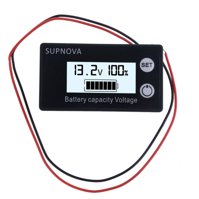 

Waterproof Battery Capacity Indicator DC 10V-100V Lead Acid Lithium LiFePO4 12V