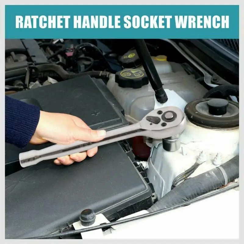 

3Pcs Car Repair Tool Carbon Steel Heavy Duty Quick Release Ratchet Handle Set - 1/4" 3/8" 1/2" Auxiliary Equipment