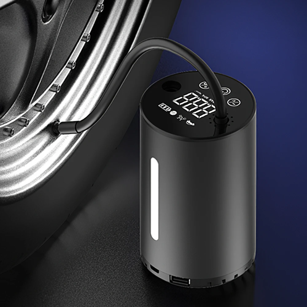 Barato Bomba De Compresor De Aire Recargable Para Coche, Inflador De Neumáticos Inteligente De 15 Cilindros, Inalámbrico, Con Mango, Portátil, Para Bicicleta Eléctrica Y Motocicleta