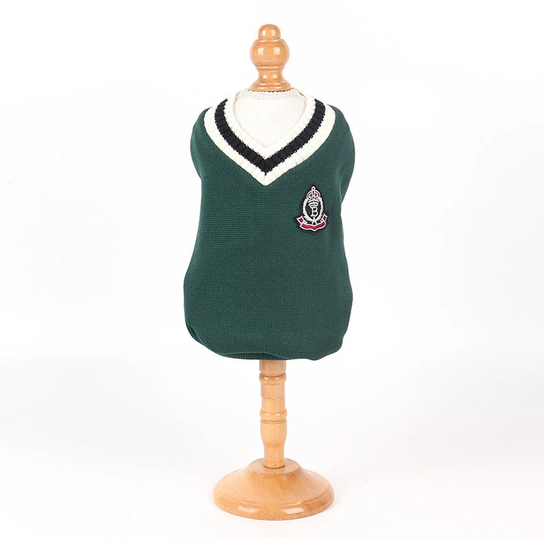 Clothes for Dogs Koren Ins Pet Products Plush Autumn and Winter Knitted Vest V-neck Bichon Corgi Pets Accessories | Дом и сад