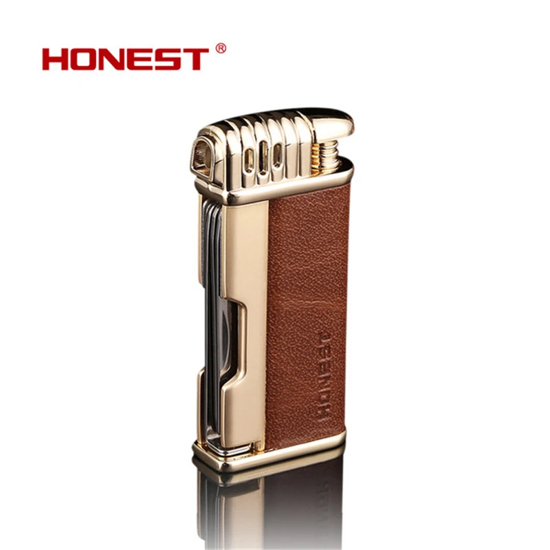 

HONEST Boutique Multifunctional Pipe Special Open Flame Old-fashioned Retro Inflatable Lighter Man Gift