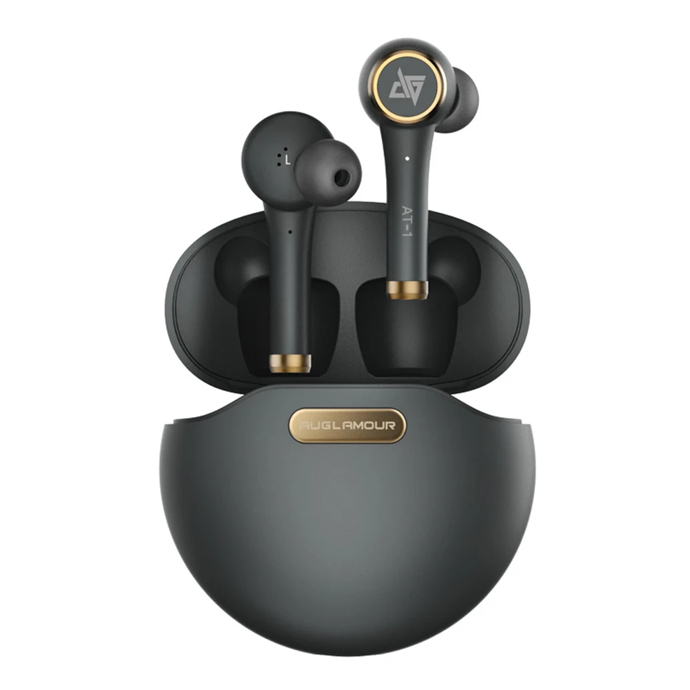 AUGLAMOUR AT-1 Bluetooth V5.0 сенсорным работы гарнитура наушники-вкладыши TWS с Беспроводной