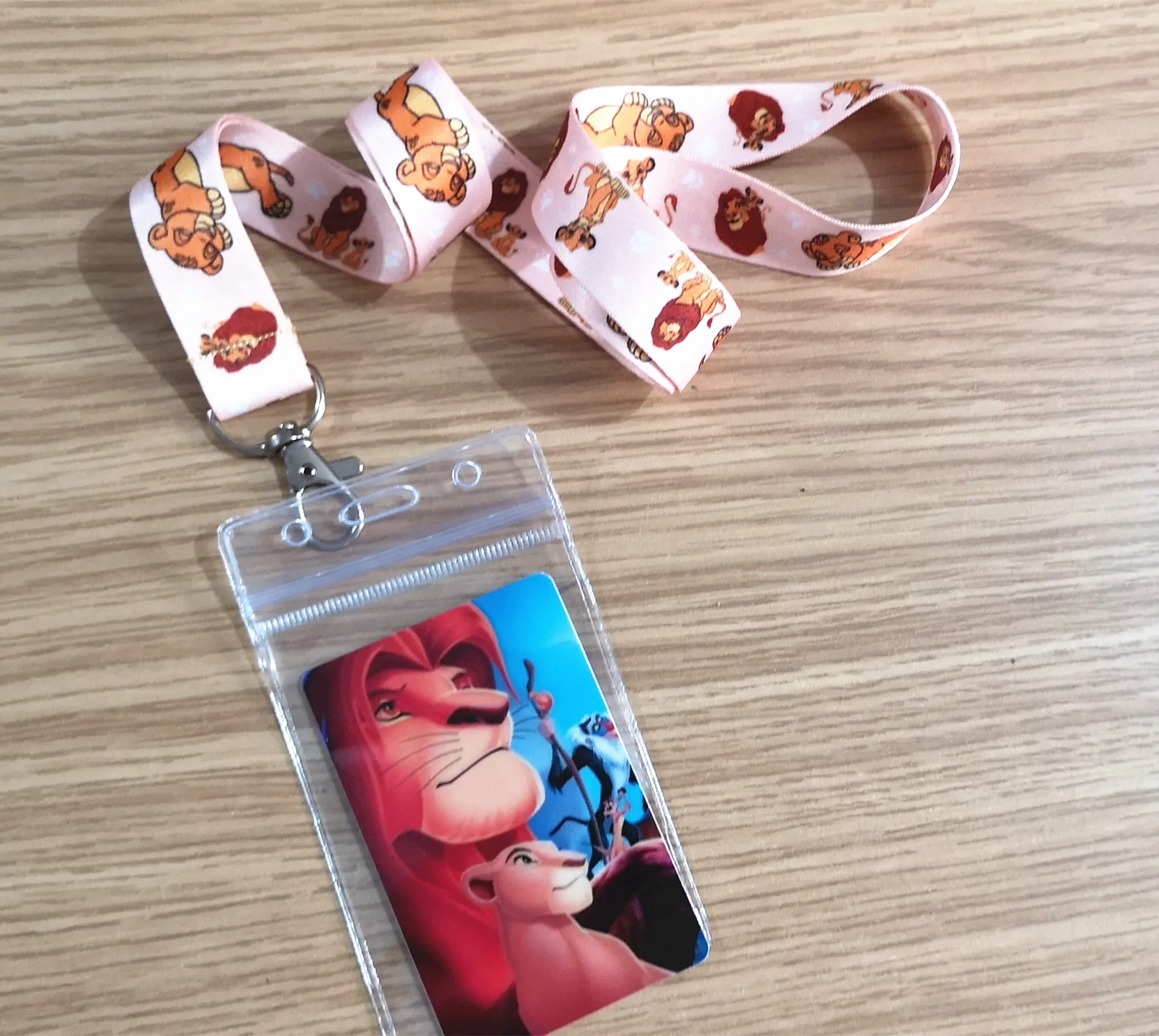 1 шт. мультяшный Король Лев Симба ПВХ Именной держатель для карт