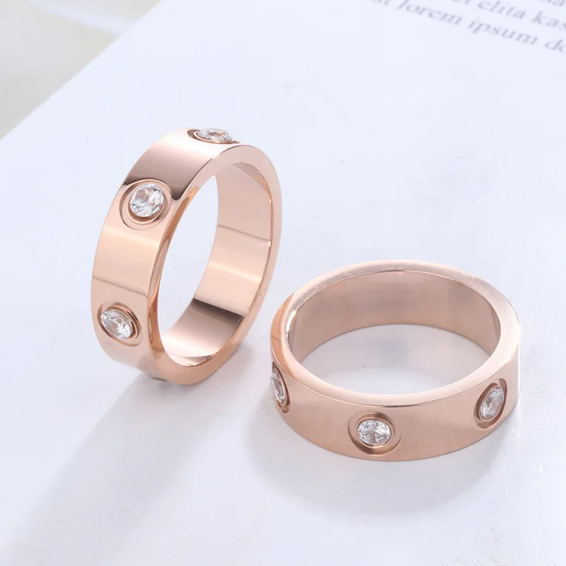 2025 Stainless Steel Ring With Stone full Crystal For Woman Girl woman rings