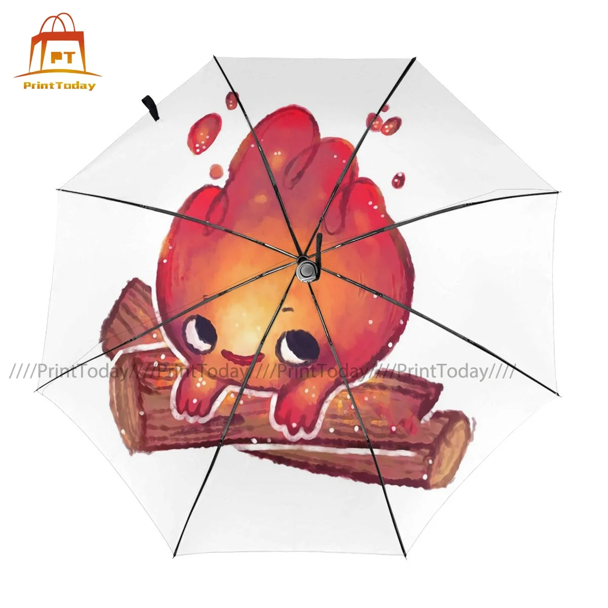 

Calcifer Umbrella Windproof Terrace Umbrella Elegant Automatic Design Reinforced Umbrella