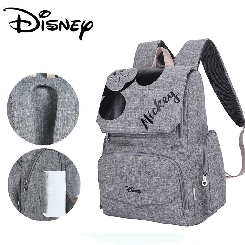 Модная сумка для подгузников мамы и ребенка Disney рюкзак с Микки Минни коляски