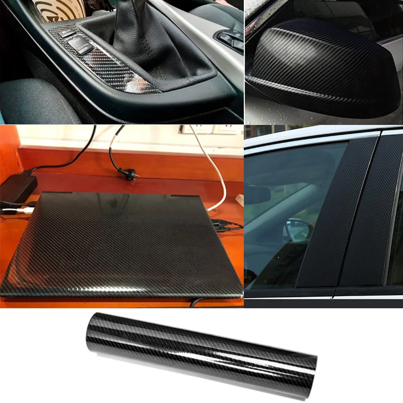 Автомобильные наклейки 6D автомобильная пленка наклейка углеродное волокно