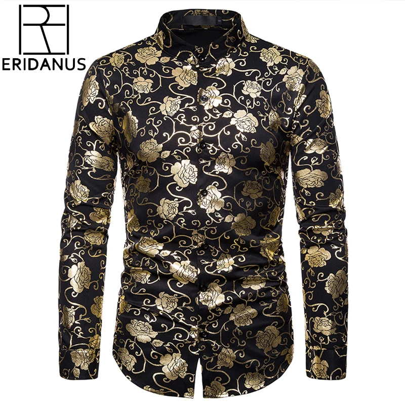 

Men's Business Elite Shirts 2019 Autumn New Arrival Fashion Printing Casual Slim Fit Breathable Comfort Long Sleeve Shirt M730
