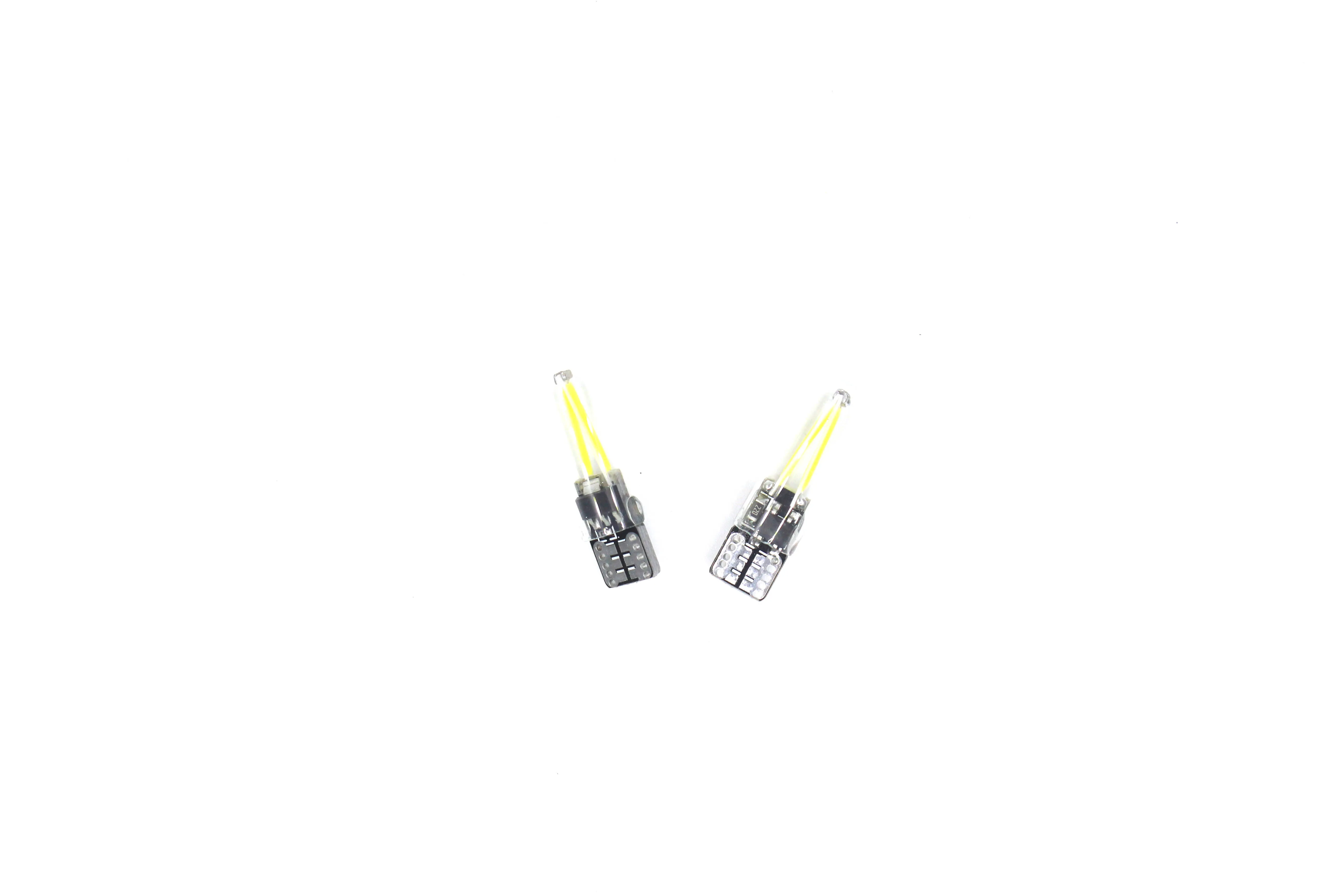 10 шт. очень яркий светодиодный купольная лампа T10 COB W5W Стекло светильник 12V