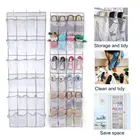 Складная вешалка для обуви, водонепроницаемый органайзер для хранения обуви, 24 кармана, ПВХ, защита от пыли