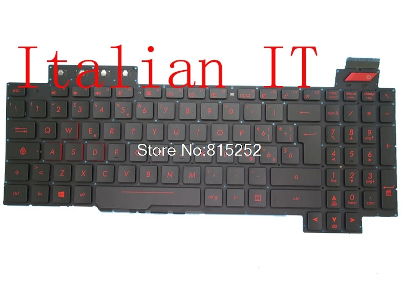 Клавиатура для ноутбука ASUS FX63 FX63V FX63VD FX63VM черная без рамки с подсветкой V170746DK1