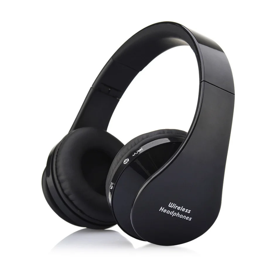 black Спортивные стерео Bluetooth гарнитура наушники беспроводные наушники складные ПК ноутбук наушники для телефона Универсальные наушники с микрофоном - Цвет: black