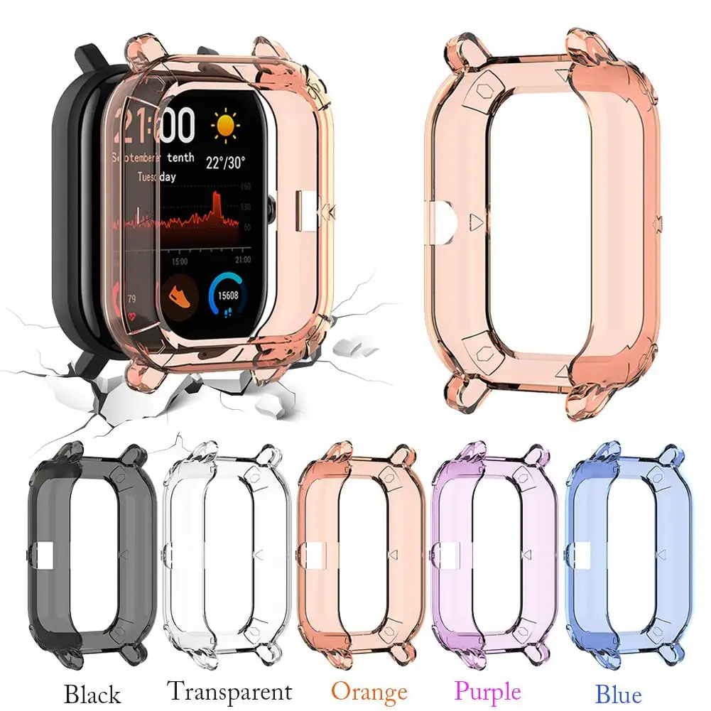 

For Xiaomi Huami AMAZFITSmart Watch Frame Protective Case Replacement Soft TPU Watch Cover Shell Anti-scratch Accessories