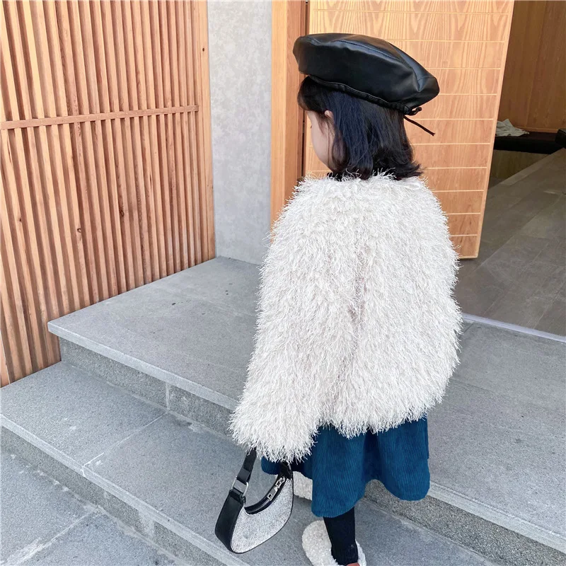 

Girls Coat Fashion Single Breasted O-Neck Autumn Winter Keep Warm Coat Winter Coat For Girl Euro-America Style