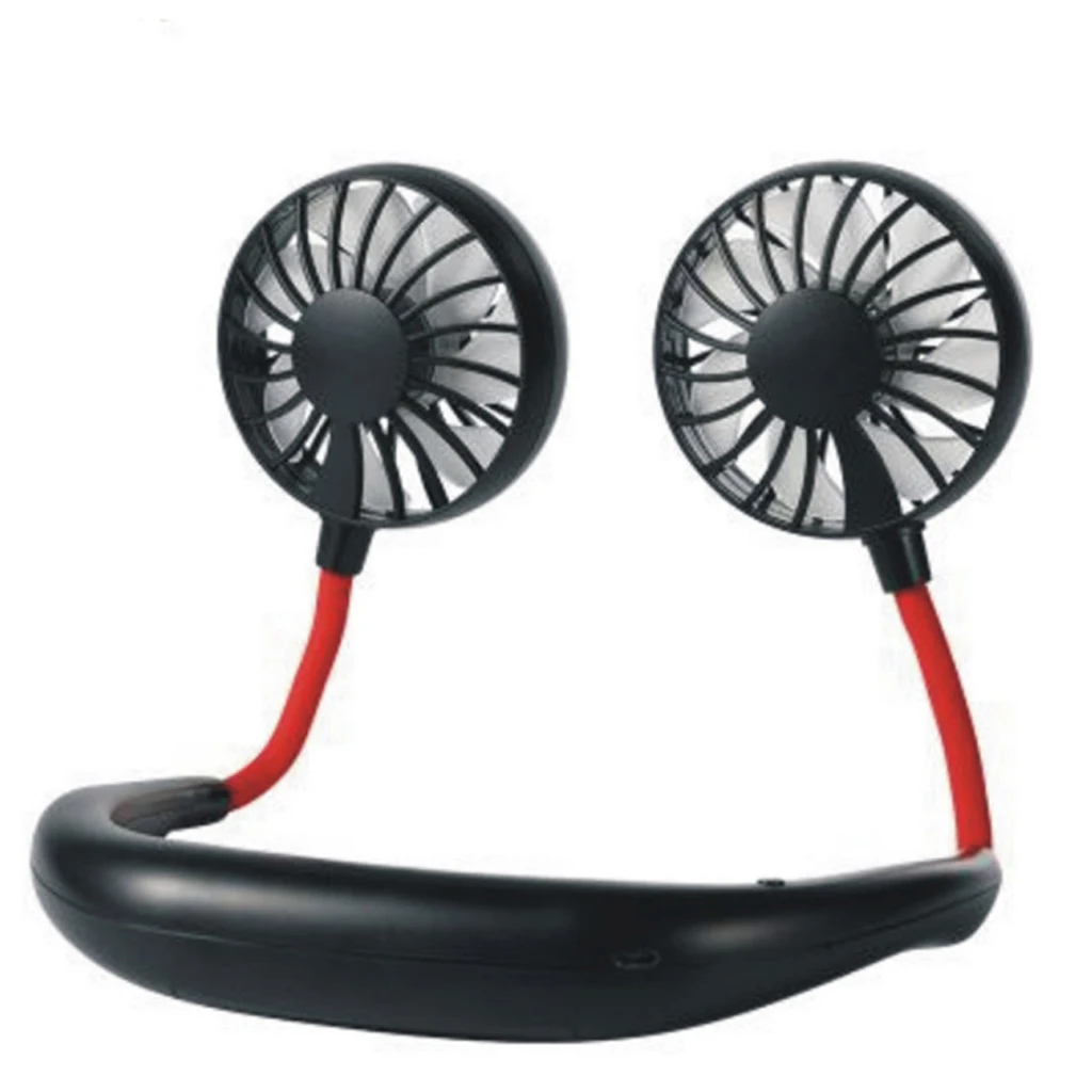 

Portable Neck Fan Hand Free Mini Lazy Fan 2000mAh Cooling Cooler Office Fans