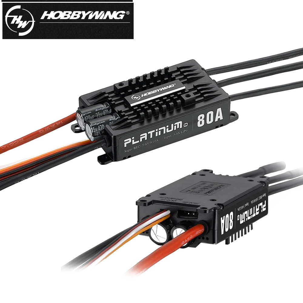 Hobbywing Platinum V4 25A/60A /80A/120A/130A/200A бесщеточный ESC для RC PFV Дрон с неподвижным крылом