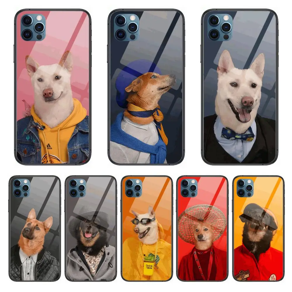 

Dog fashion creative personality boys Fashion Phone Case cover For OPPO A91 9 83 79 92s 5 F9 A7X Reno2 Realme6pro 5 black tpu