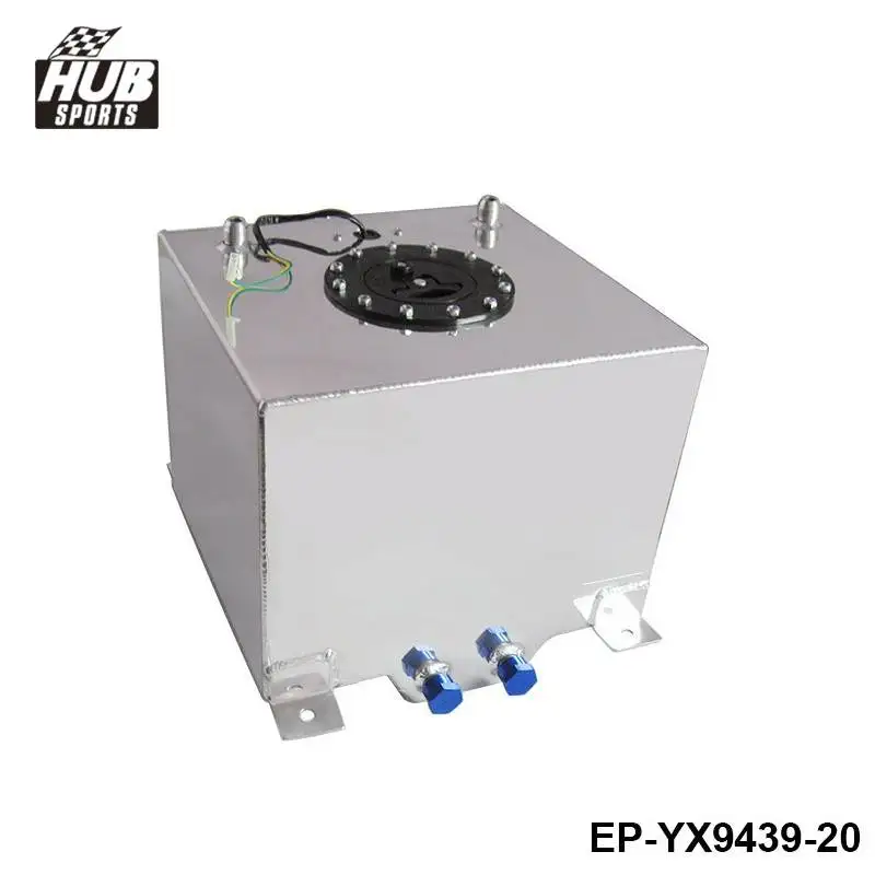 

20L Aluminium Oil Can Fuel Surge Tank Oil Catch Can Tank With Sensor Fuel Cell With Cap / Foam Inside HU-YX9439-20