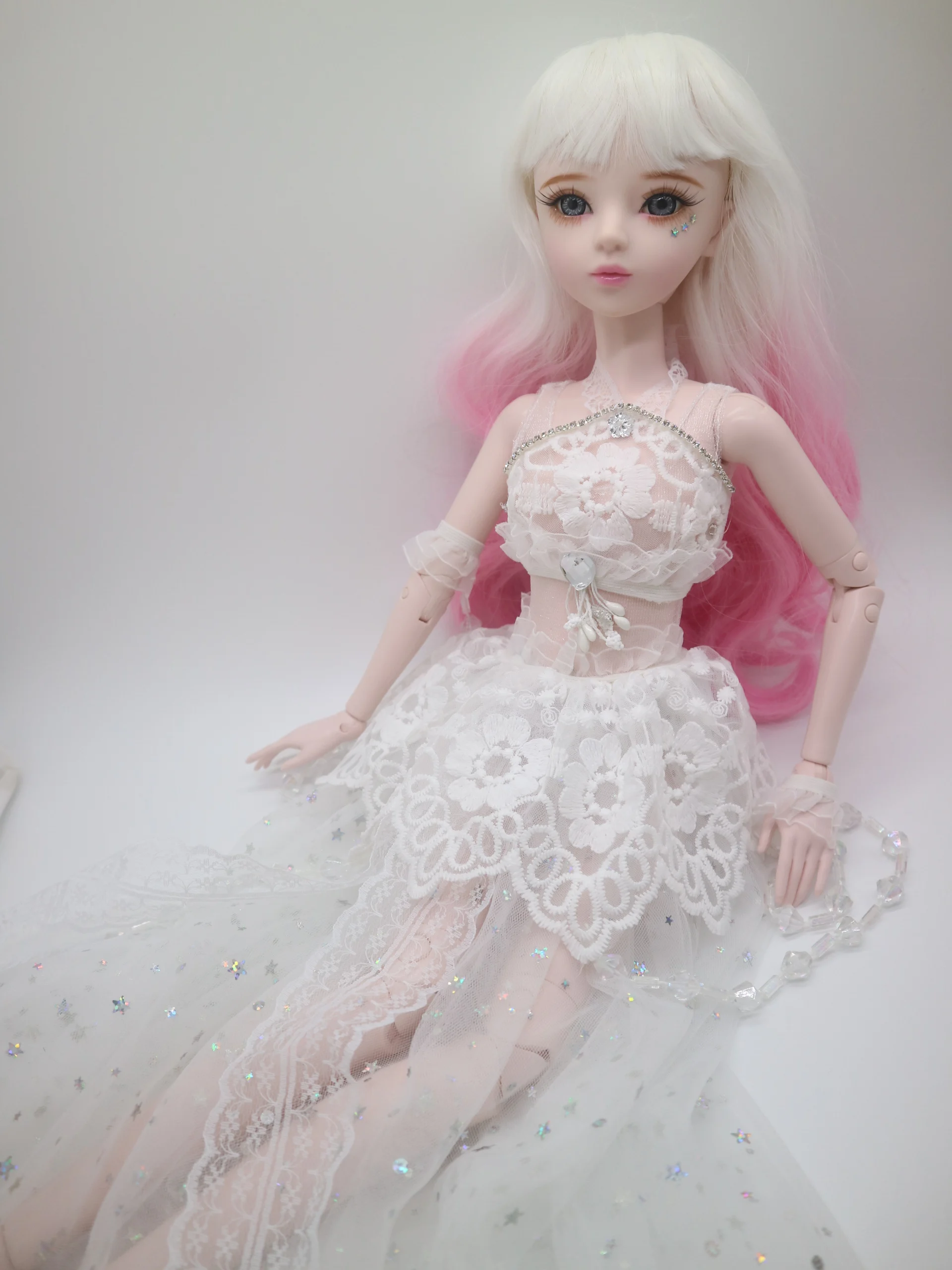 NEW 1/3 BJD Doll 56cm adult sex female Plastic joint moveable doll includes the doll clothes and shoes pink hair