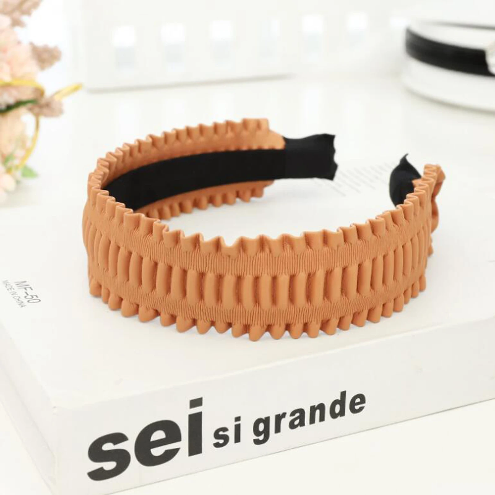 

PROLY New Fashion Women Headband Pleated Casual Hairband Fresh Color Summer Headwear Girls Hair Accessories Turban