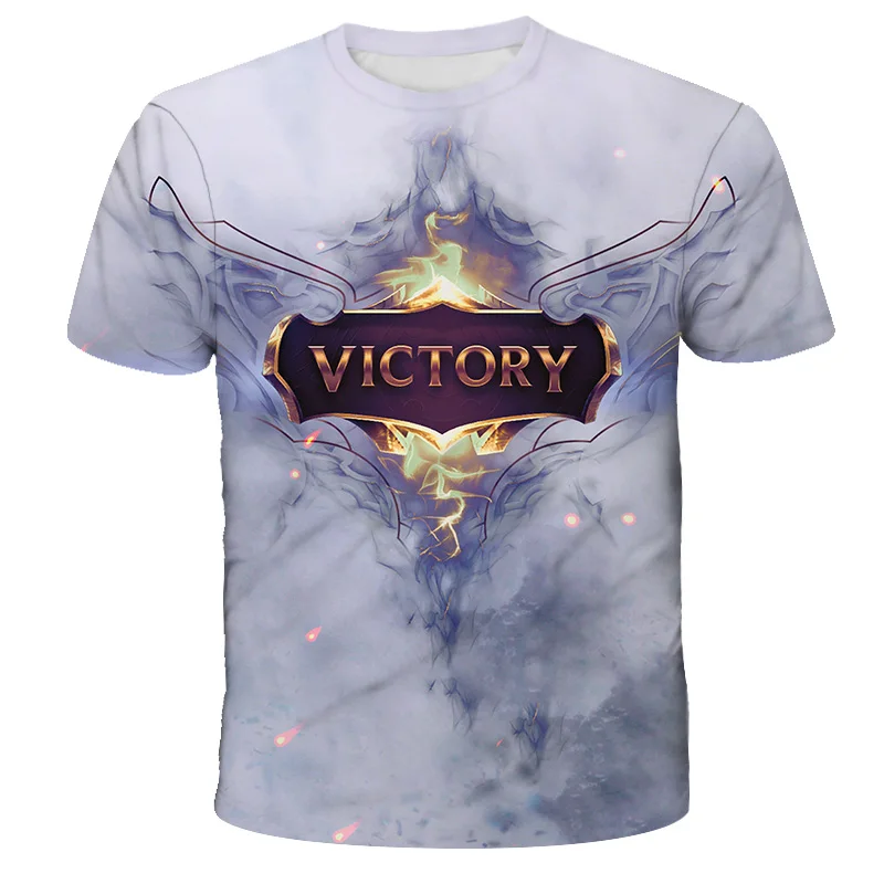 

Popular game League of Legends T-shirt 3D printing children's T-shirt LoL T-shirt girls and boys T-shirt casual o-neck clothes