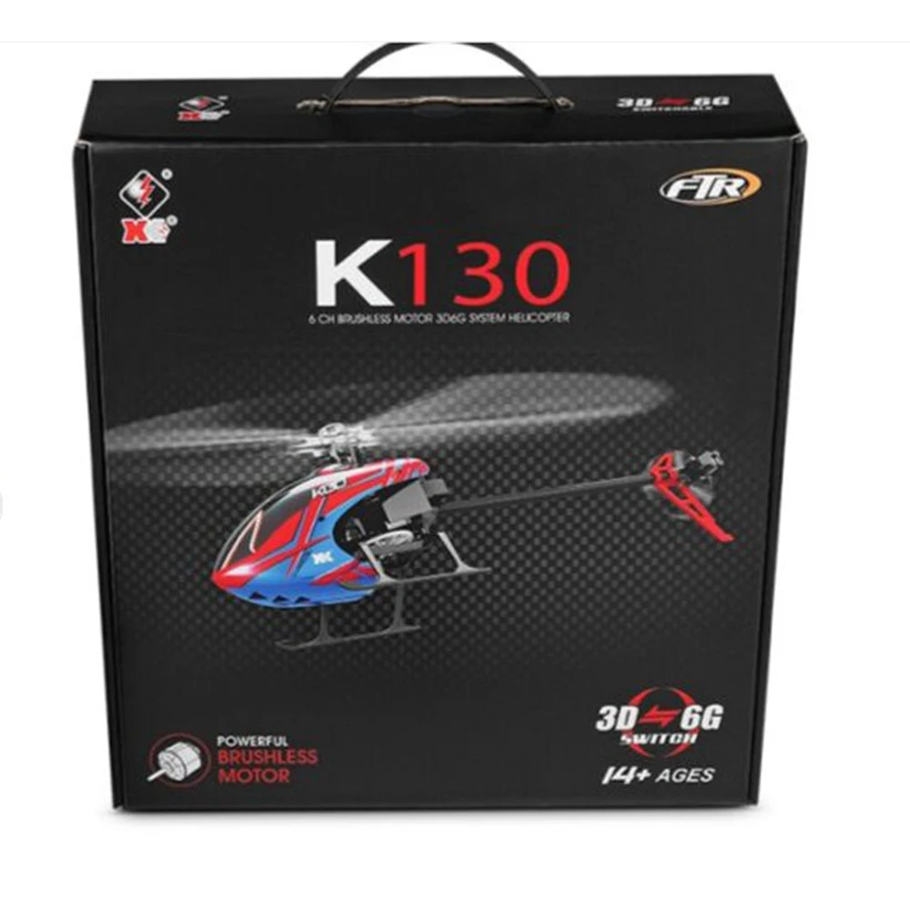

WLtoys XK K130 K130-B 2.4G 6CH Brushless 3D6G System Flybarless RC Helicopter BNF RTF Compatible with FUTABA S-FHSS Drones Toys
