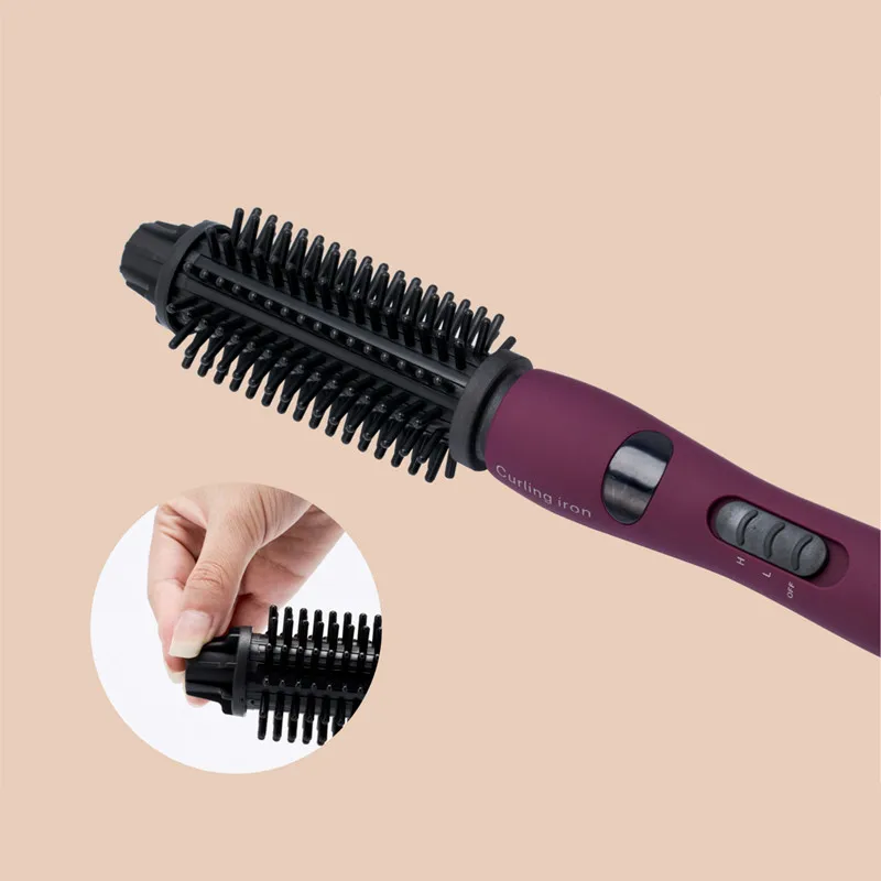 

oltage: 110-240 - v Curling iron does not hurt hair perm hair comb prevention pear flower electric round brush shape