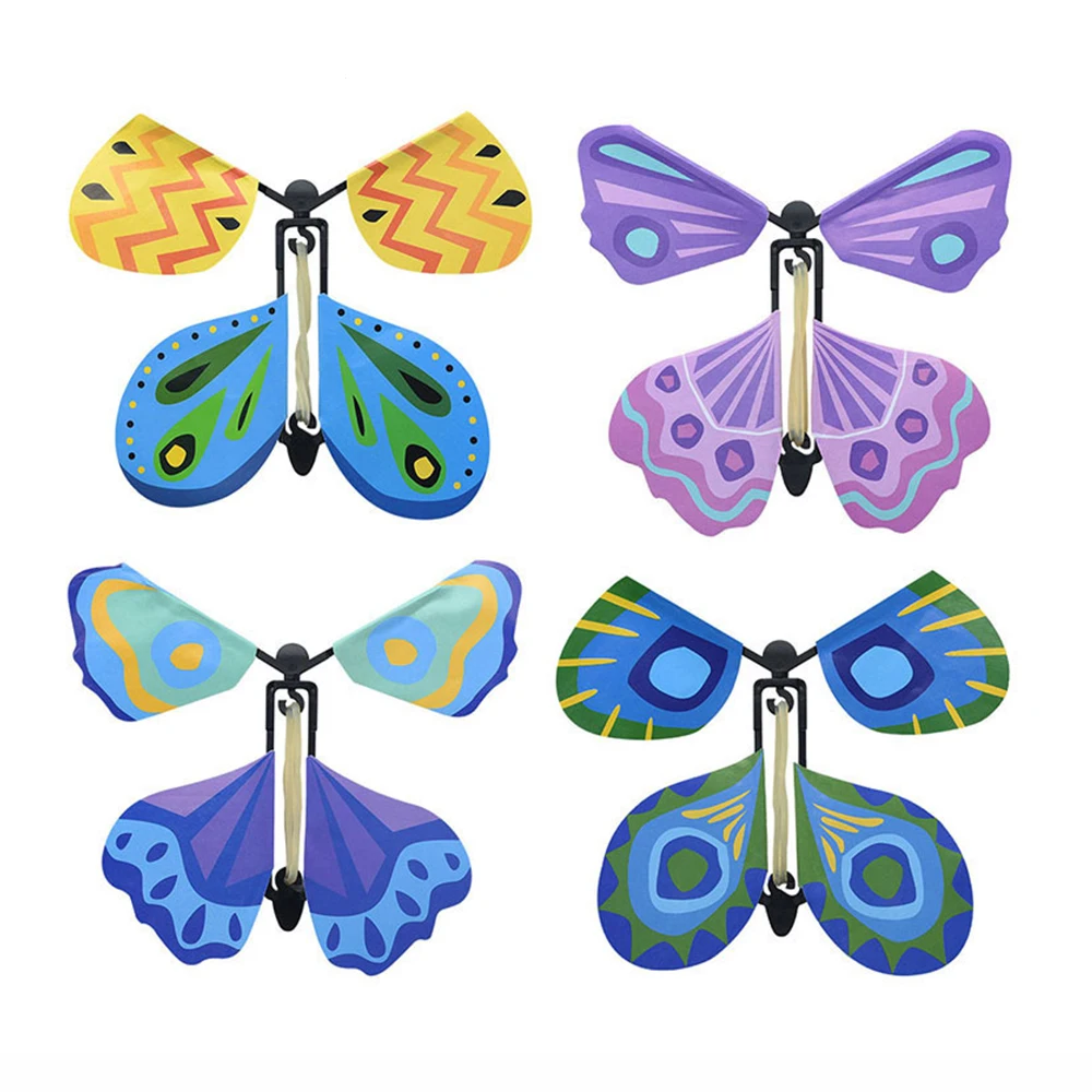 4/8 шт. Волшебная бабочка Летающая карточка Игрушка Бабочка Свадебный магический
